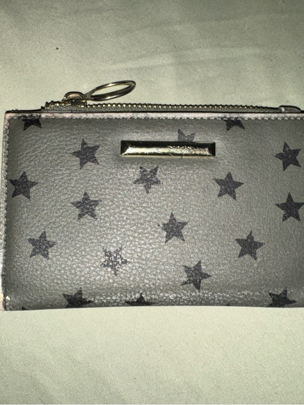 Star Print Army Green Wallet